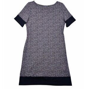 Michael Kors Womens Dress Navy White Floral Print Short Sleeve Size S NWT Preppy